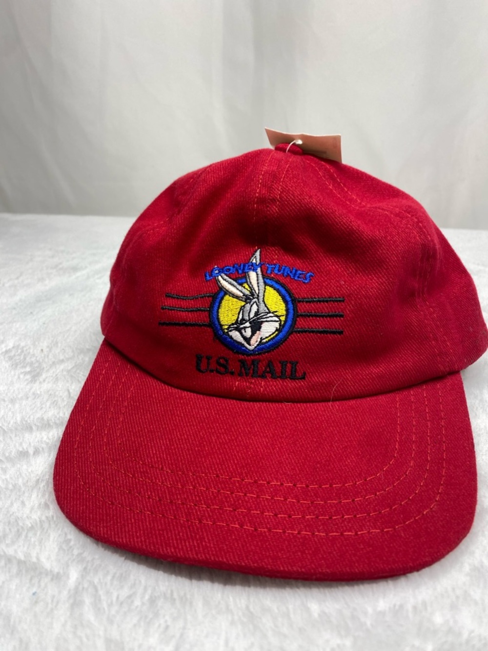 Looney Tunes US Mail Baseball Cap Snapback Hat Adjustable Bugs Bunny Red USA